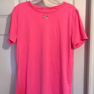 Bright pink Under Armour shirt